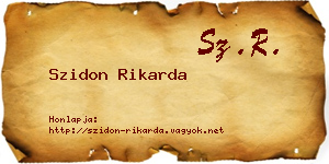 Szidon Rikarda névjegykártya